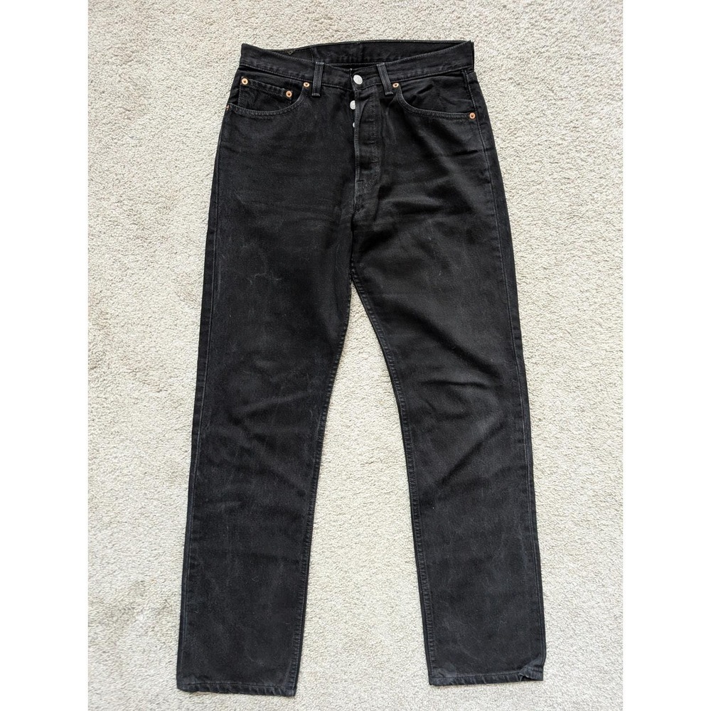 Levi's 501XX Jeans Mens 31x31 Black Made in USA Vintage Button Fly Straight